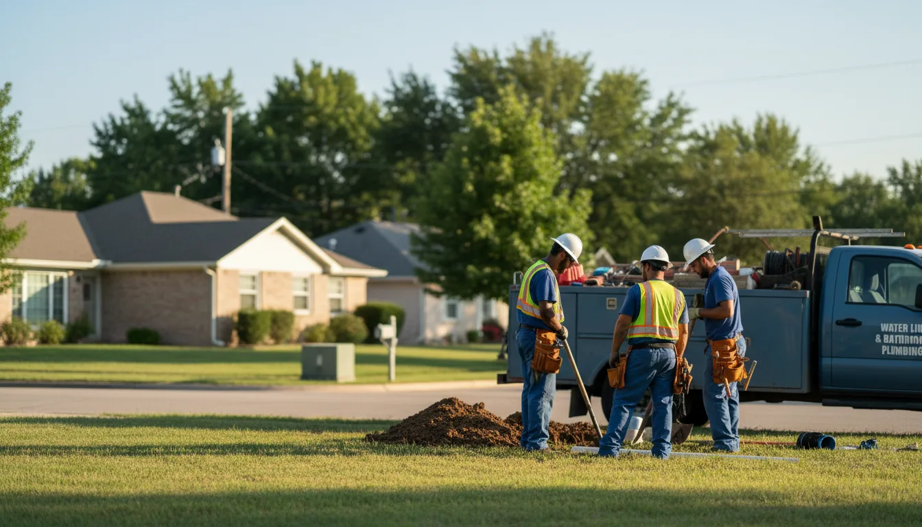 Residential water line and bathroom plumbing service in Tilden, IL